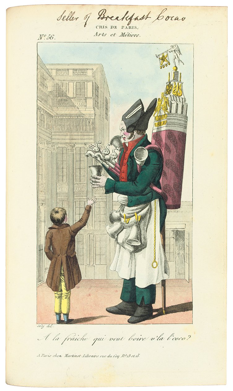 بائع فطور الكاكاو ، ج. 1813 بواسطة أدريان جولي