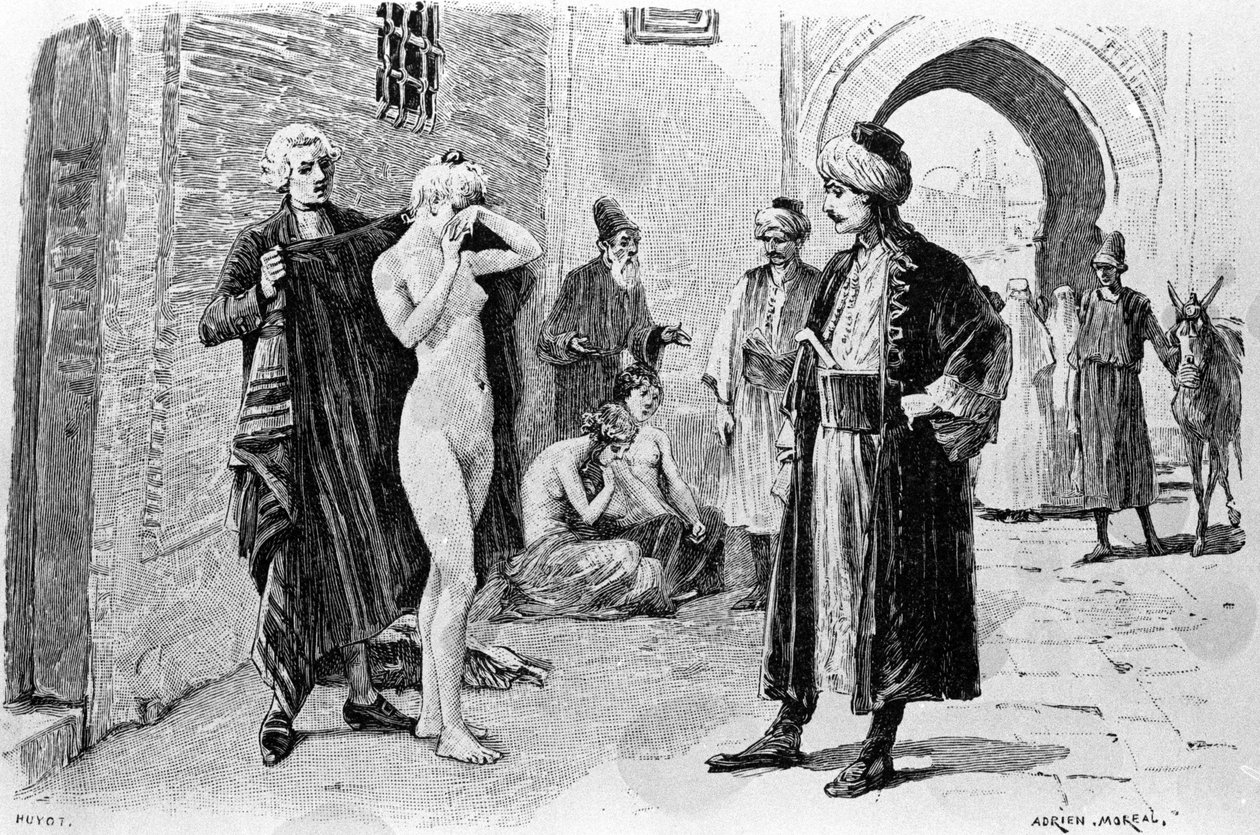 نقش أدريان مورو (1843-1906) يوضح "كانديد" بقلم فرانسوا ماري أرويت ديت فولتير (1694-1778). بواسطة أدريان مورو