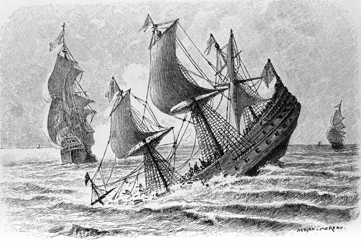 نقش أدريان مورو (1843-1906) يوضح "كانديد" بقلم فرانسوا ماري أرويت ديت فولتير (1694-1778). بواسطة أدريان مورو