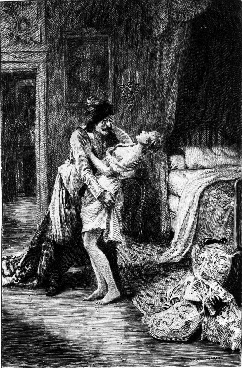 نقش أدريان مورو (1843-1906) يوضح "كانديد" بقلم فرانسوا ماري أرويت ديت فولتير (1694-1778). بواسطة أدريان مورو