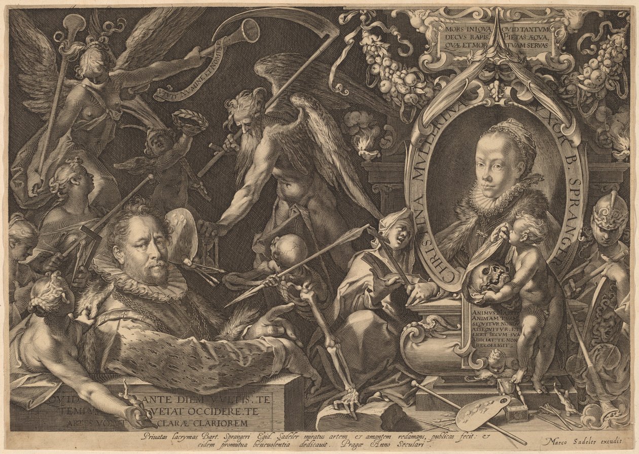 Bartholomaeus Spranger وزوجته الراحلة كريستينا مولر بواسطة إيجيديوس سادلير الثاني ، بعد بارثولوماوس سبرينجر