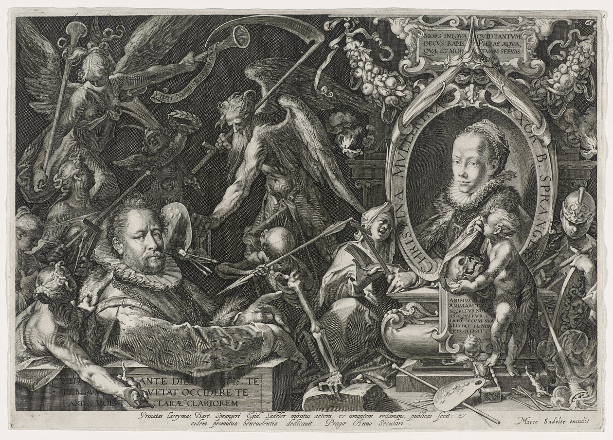 Bartholomaeus Spranger وزوجته كريستينا مولر ، 1600 (النقش على ورق مسدود) بواسطة Aegidius Sadeler أو Saedeler