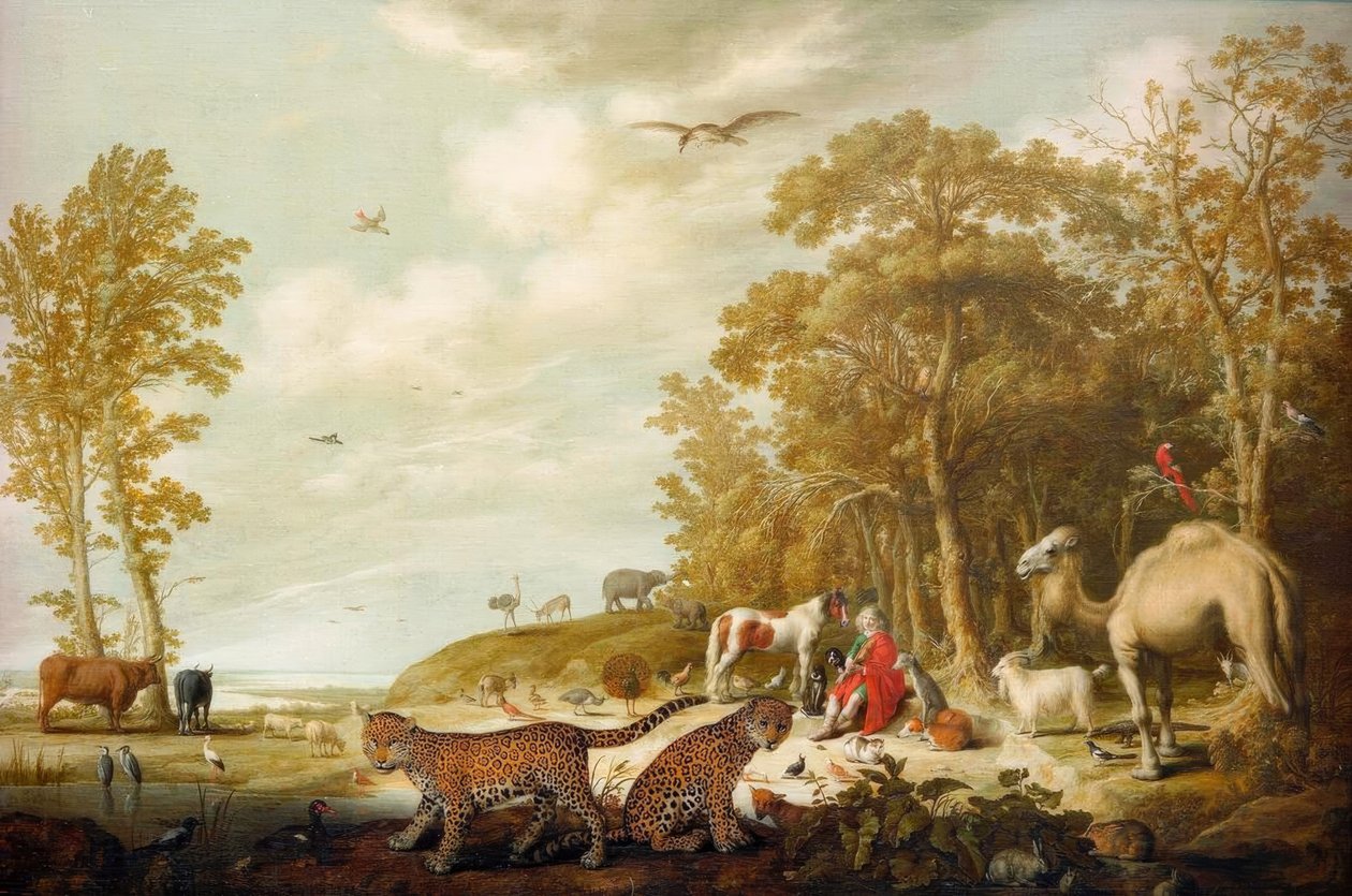 Orpheus مع الحيوانات في المناظر الطبيعية بواسطة آلبرت كويب