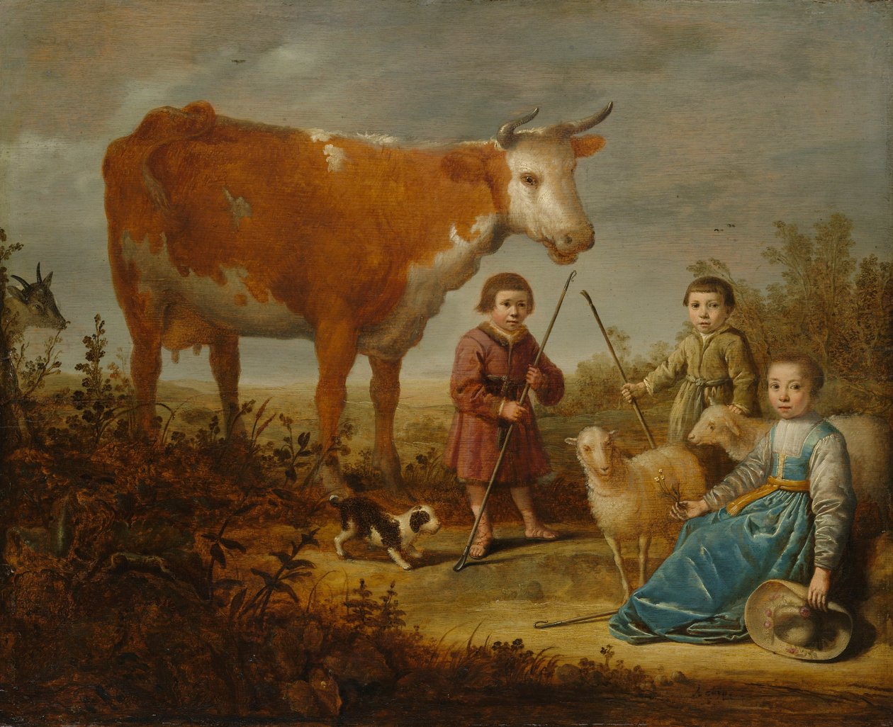 الأطفال والبقرة ، 1635-39 بواسطة آلبرت كويب