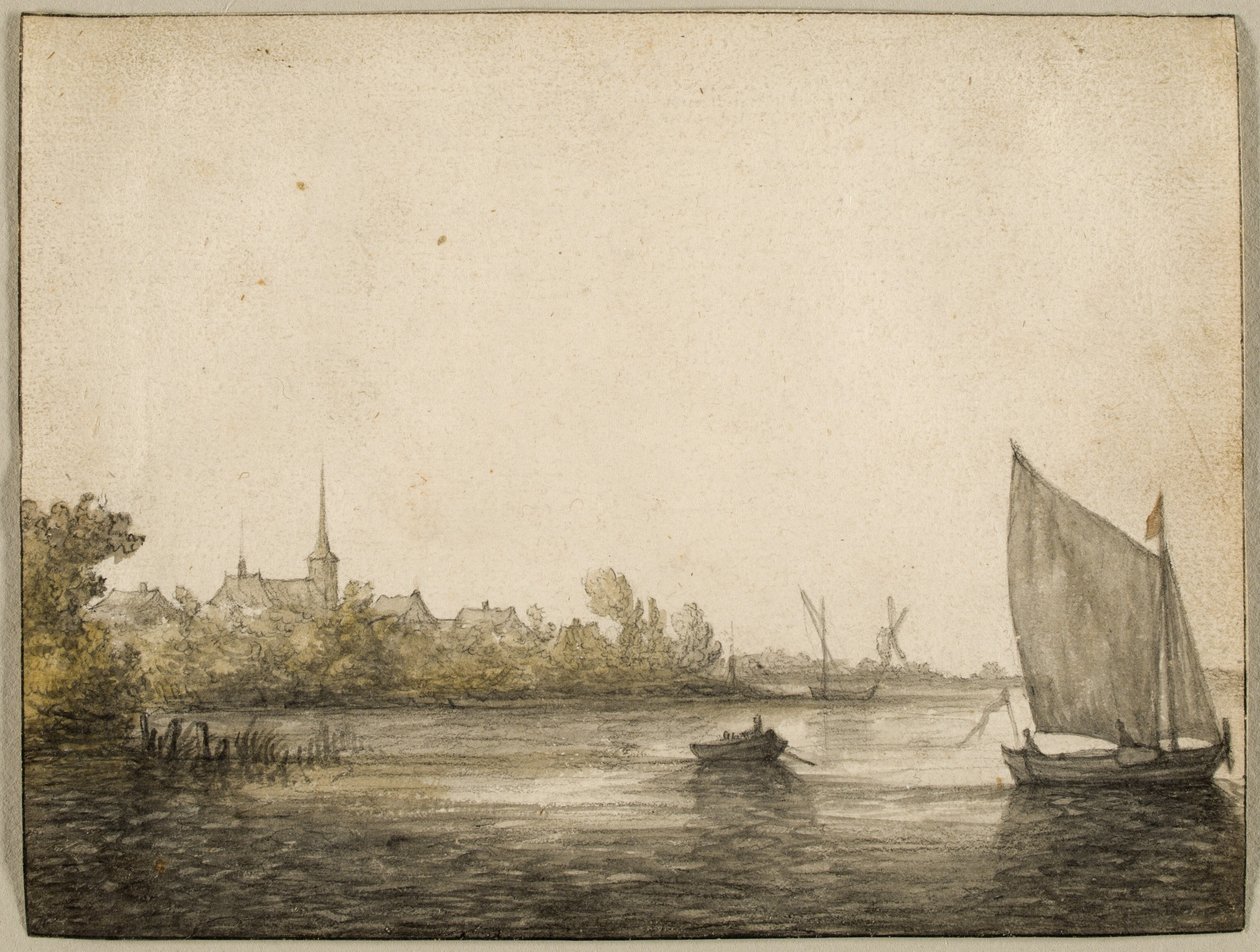 منظر لـ IJsselmonde ينظر إليه عبر Maas الجديد ، ج .1640 بواسطة آلبرت كويب