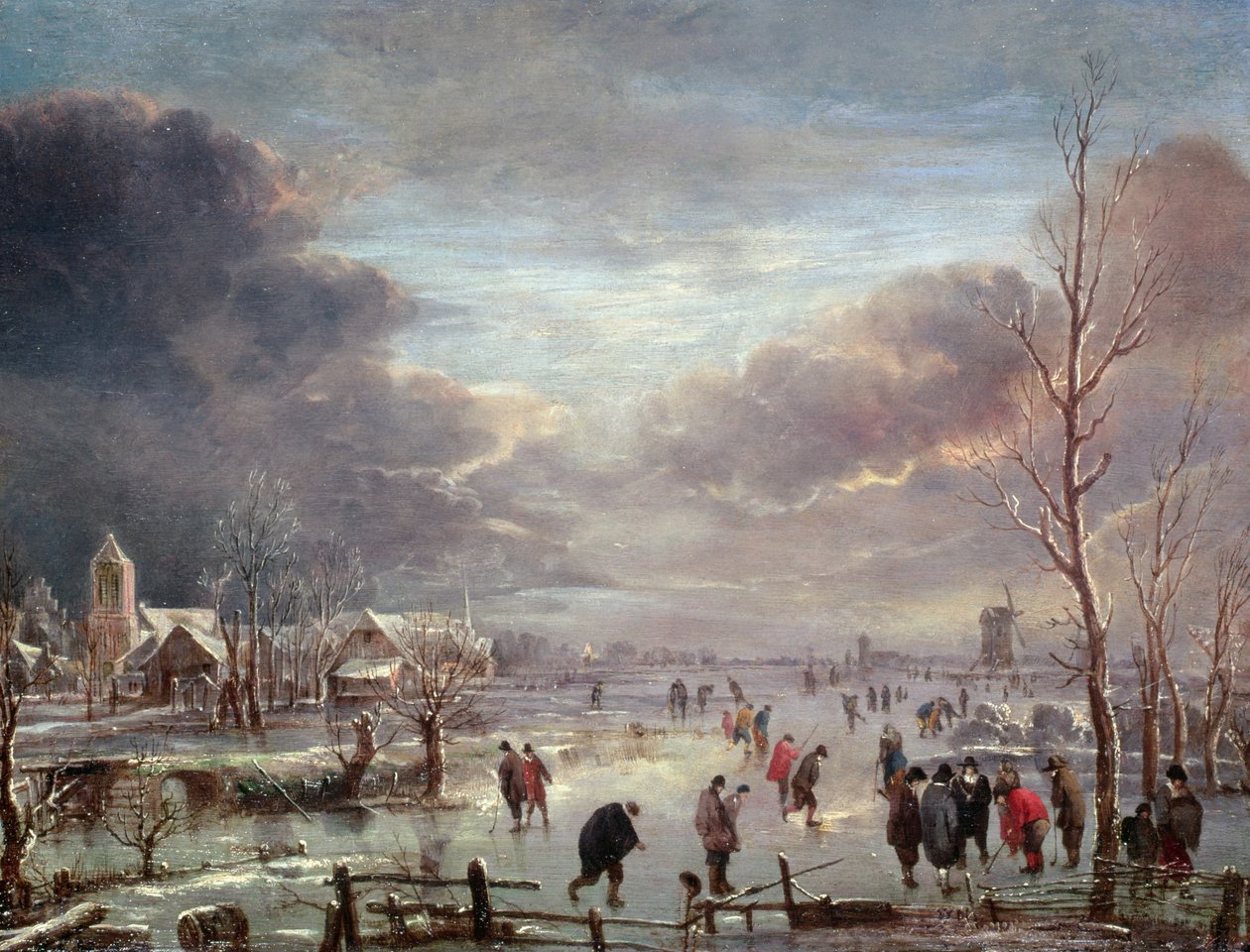 المناظر الطبيعية في فصل الشتاء بواسطة Aert van der Neer