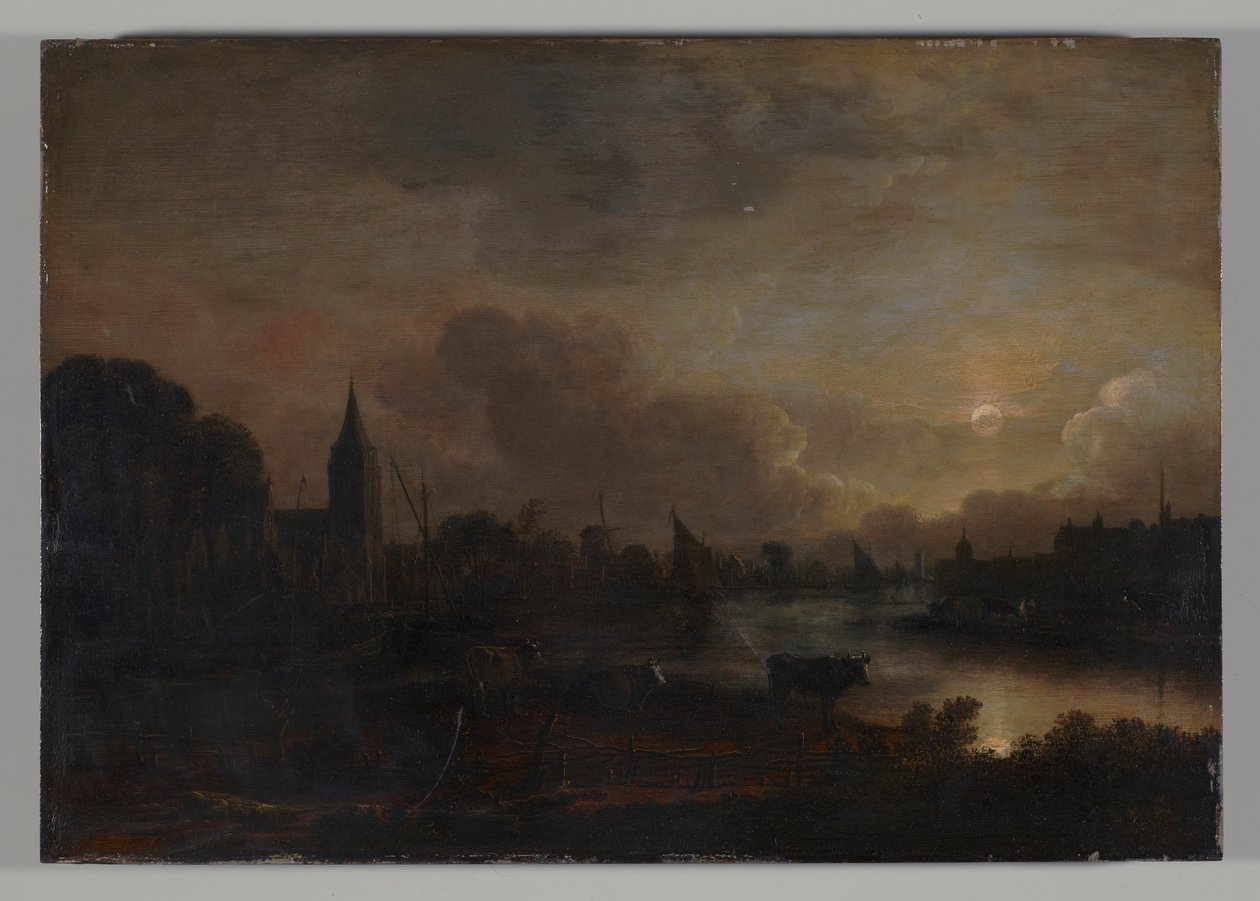 منظر ضوء القمر بواسطة Aert van der Neer