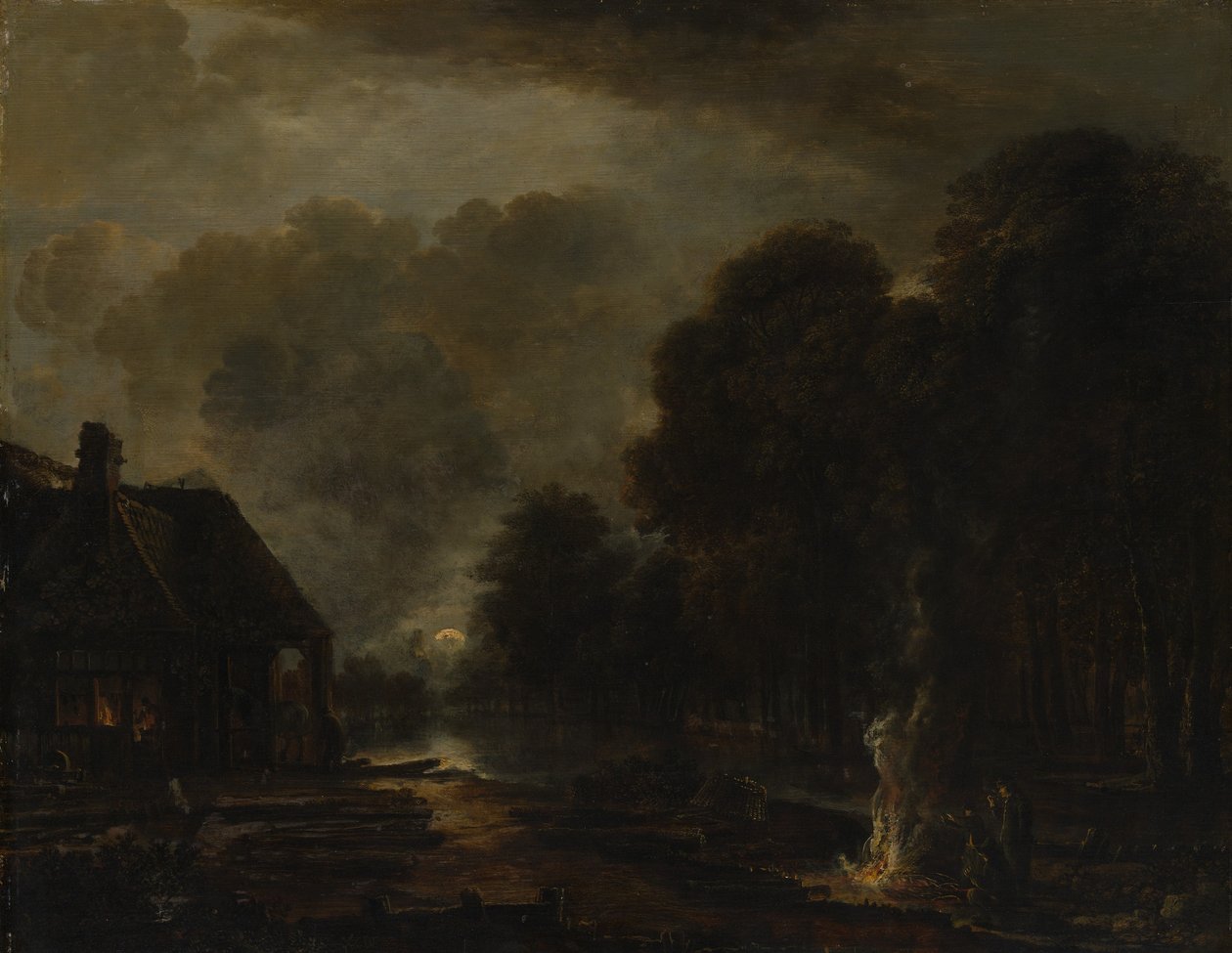 The Farrier ، أوائل أو منتصف خمسينيات القرن السادس عشر. بواسطة Aert van der Neer