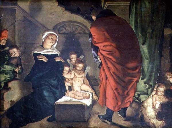 الميلاد (زيت على قماش) بواسطة Aertgen Claesz van Leyden
