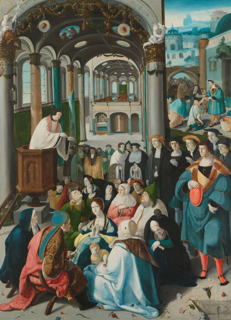 نداء القديس أنطونيوس حوالي 1530 (زيت على لوح) بواسطة Aertgen Claesz van Leyden