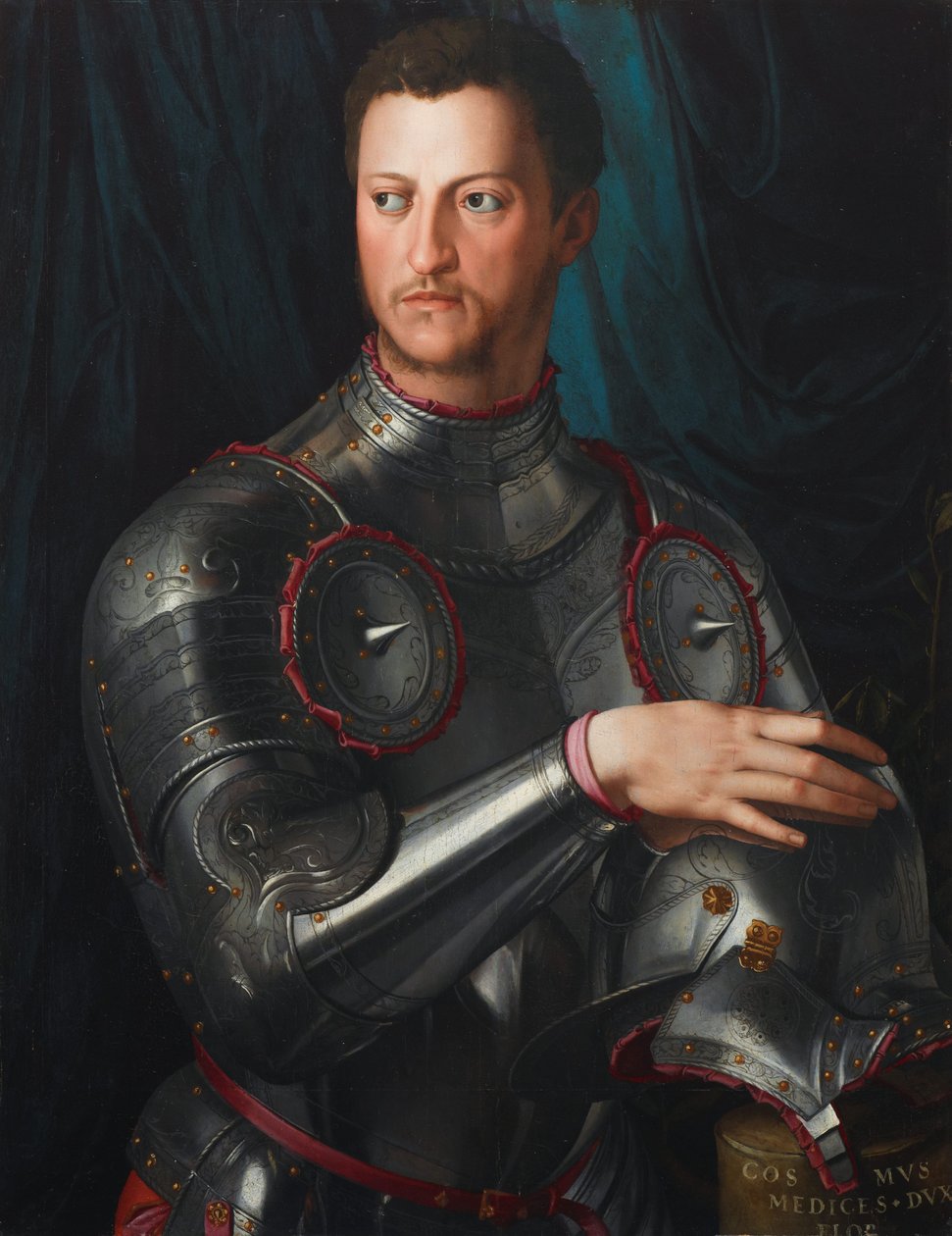 Cosimo I de Medici في الدروع بواسطة أغنولو برونزينو