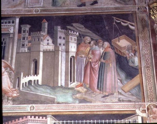 أسطورة حزام المقدسة ، التفاصيل من حياة العذراء من Cappella della Sacra Cintola بواسطة أنولو جادي