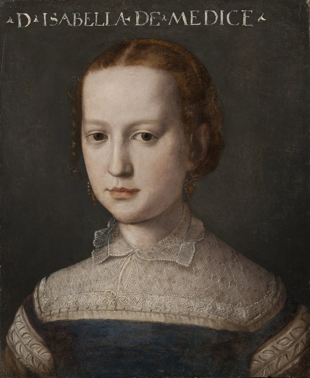 إيزابيل رومولا دي ميديسيس - صورة إيزابيلا دي ميديشي (1542-1576) ، بقلم برونزينو ، أغنولو (1503-1572). زيت على خشب. الأبعاد: ٤٤ × ٣٦ سم. المتحف الوطني ستوكهولم بواسطة أغنولو برونزينو