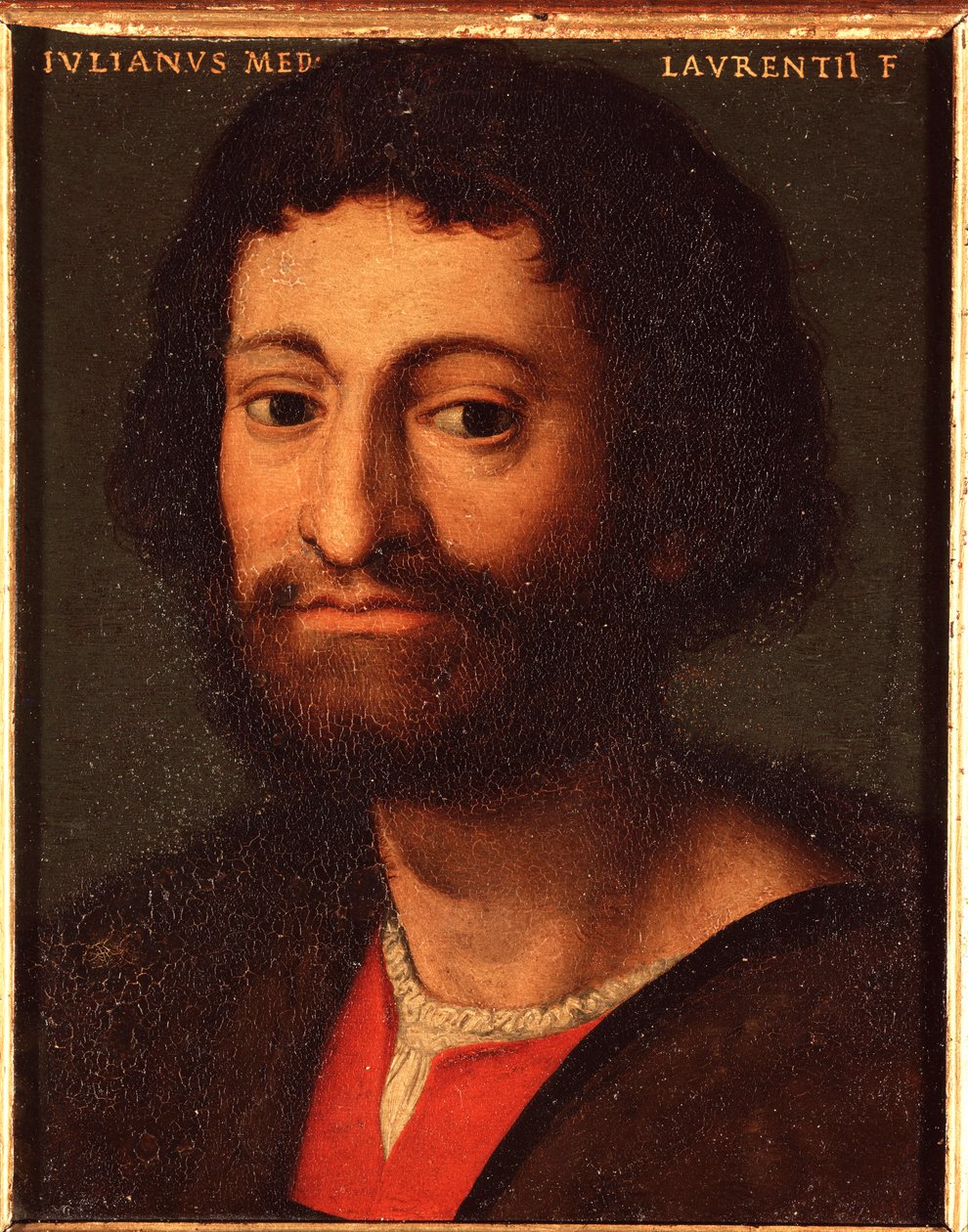 صورة جوليان دي ميديسي (1478-1516) (جوليانو دي ميديشي) دوق نيمور لوحة ألوري أنجيلو دي كوزيمو ديت برونزينو (1503-1572) - القرن السادس عشر الشمس 15 × 12 سم قصر ميديشي ريكاردي (ميديسي ريكاردي) فلورنسا بواسطة أغنولو برونزينو