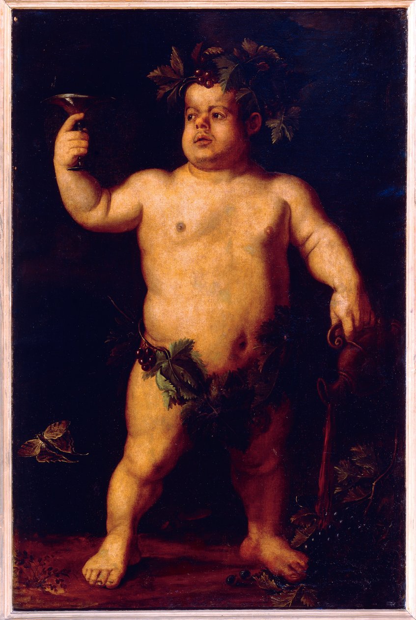 Portrait of the dwarf Morgante as Bacchus (oil on canvas) بواسطة أغنولو برونزينو