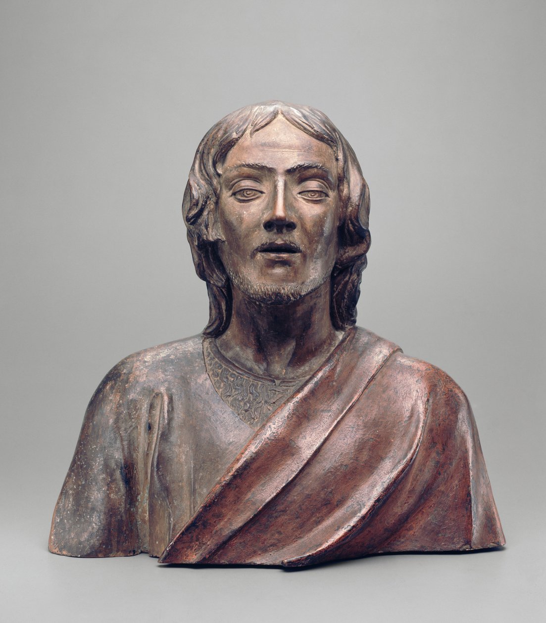 القديس يوحنا المعمدان ، حوالي 1490-1500 (الطين مع زخرفة متعددة الألوان) بواسطة أغنولو دي بولو