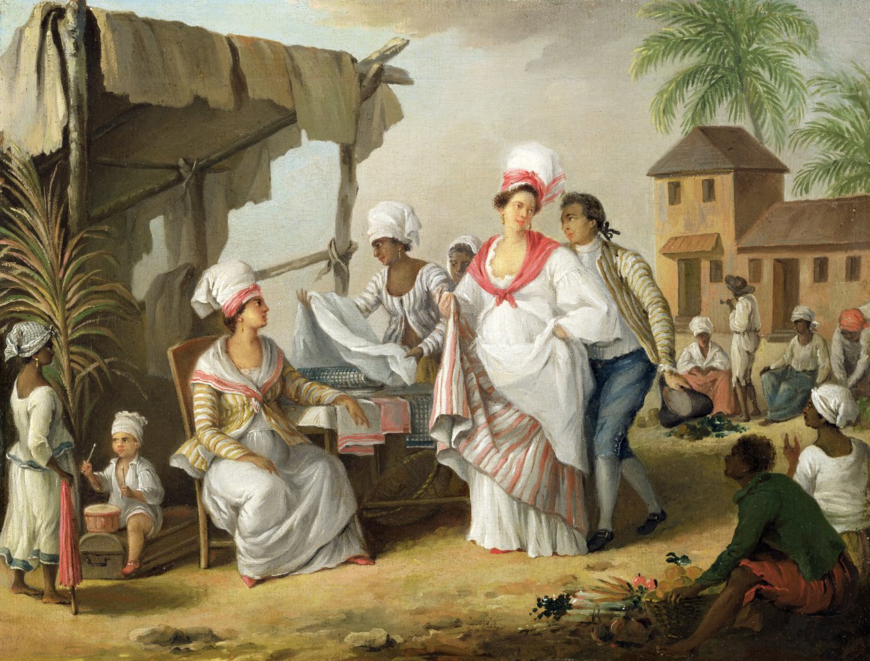 سوق الكتان ، روسو ، دومينيكا ، ج .1780 بواسطة أغوستينو برونياس