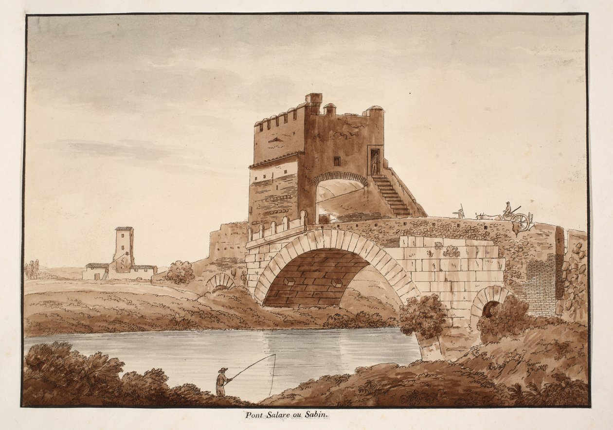 بونتي سالاريو ، أو سابين ، 1833 (النقش بغسل بني) بواسطة اجوستينو توفانيلي