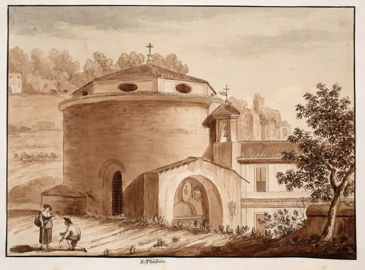 سان تيودورو ، 1833 (النقش بغسل بني) بواسطة اجوستينو توفانيلي