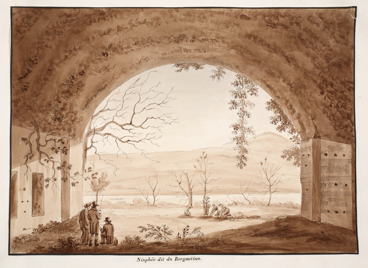 نينفيو بيرجانتينو ، 1833 (النقش بغسل بني) بواسطة اجوستينو توفانيلي