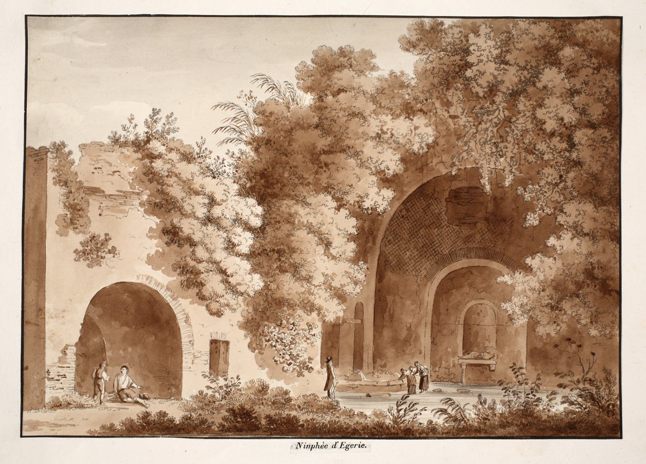 نينفيو من إيغريا ، 1833 (النقش بغسل بني) بواسطة اجوستينو توفانيلي