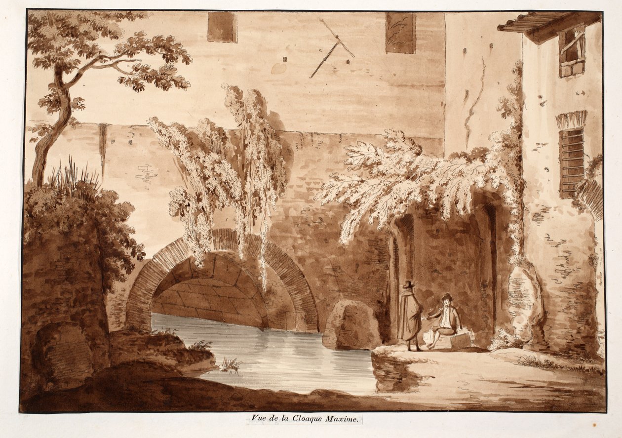 منظر لكلاوا ماكسيما ، 1833 (النقش بغسل بني) بواسطة اجوستينو توفانيلي