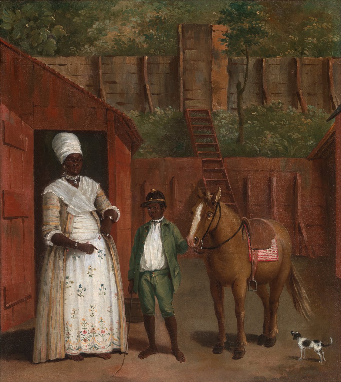 أم مع ابنها والمهر ، كاليفورنيا. 1775. بواسطة أغوستينو برونياس