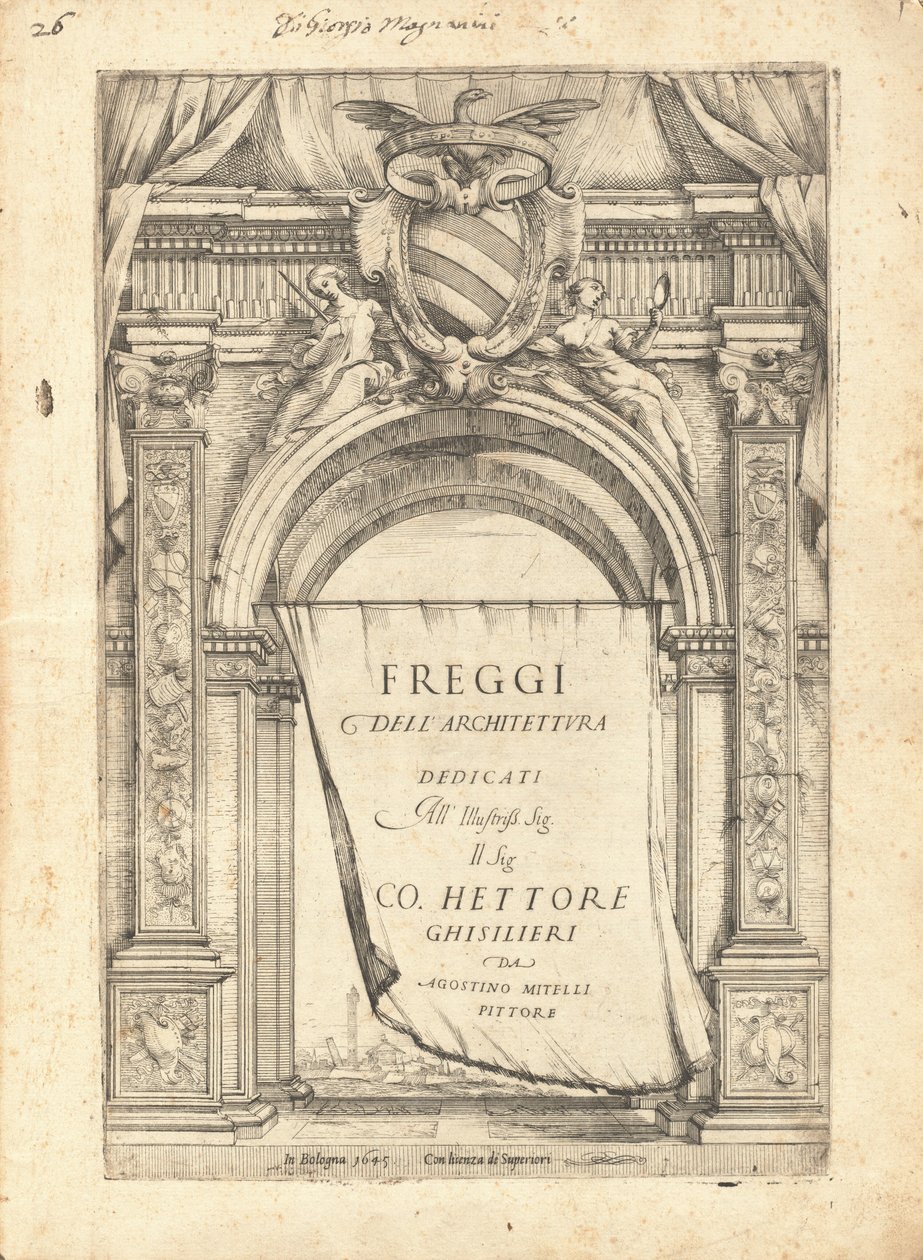 فريغى للهندسة المعمارية بواسطة Agostino Mitelli