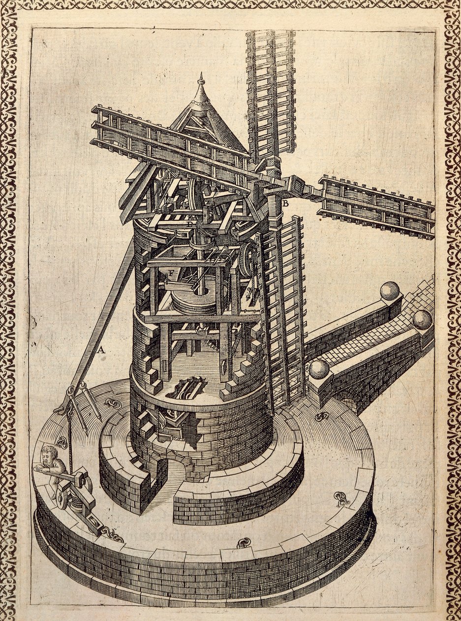 Windmill بواسطة Agostino Ramelli