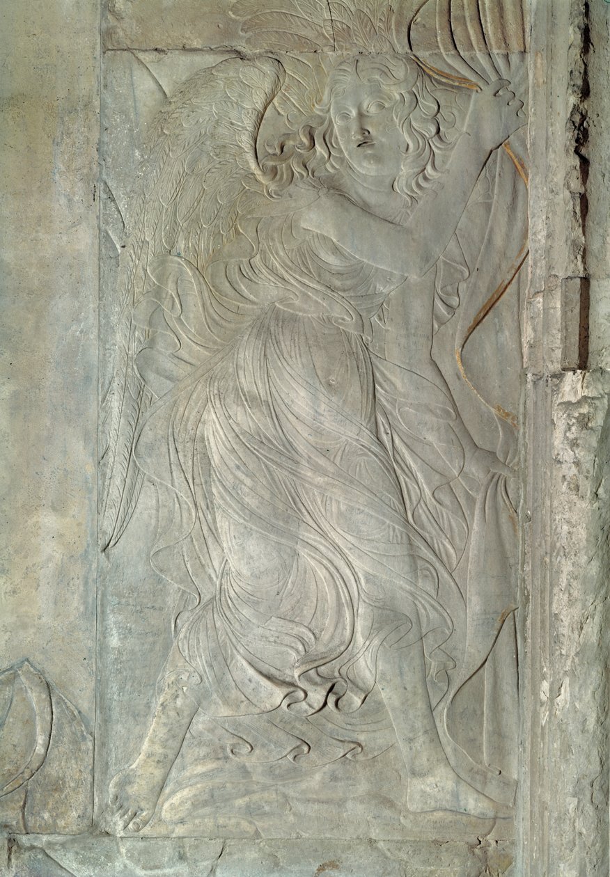 An Angel, c.1450-55 (marble) بواسطة اجوستينو دي دوتشيو