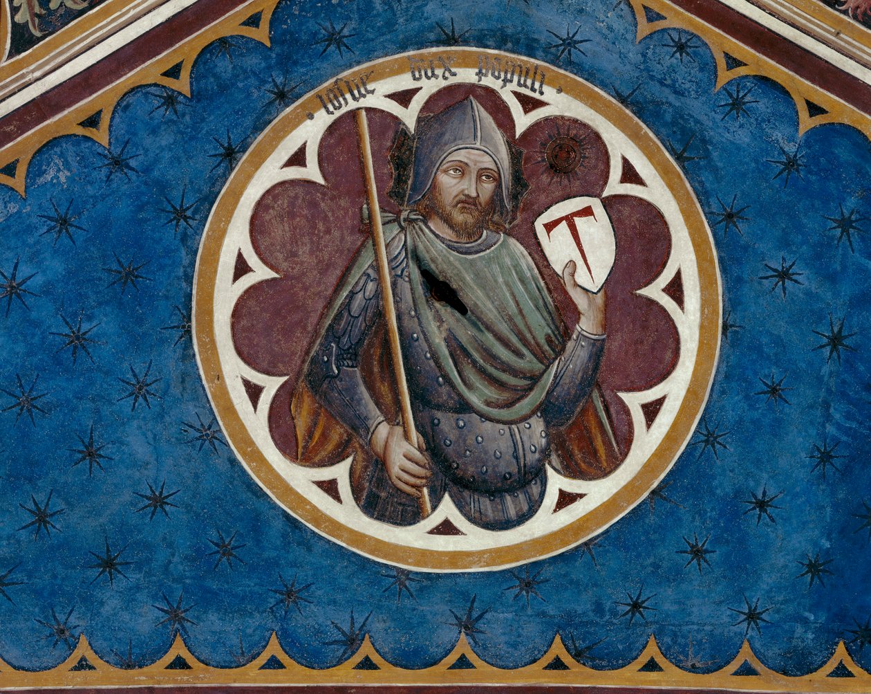 Lotharius ، dux populi ، تفاصيل الامتداد الرابع للسقف (فريسكو) بواسطة Agostino di Marsiglio