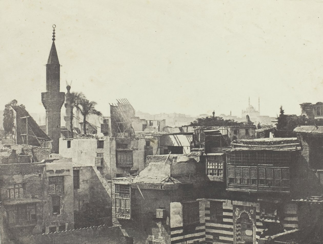 منظر عام مأخوذ من الغرب ، Le Kaire ، 184951 ، طُبع عام 1852. بواسطة إيمي روشاس
