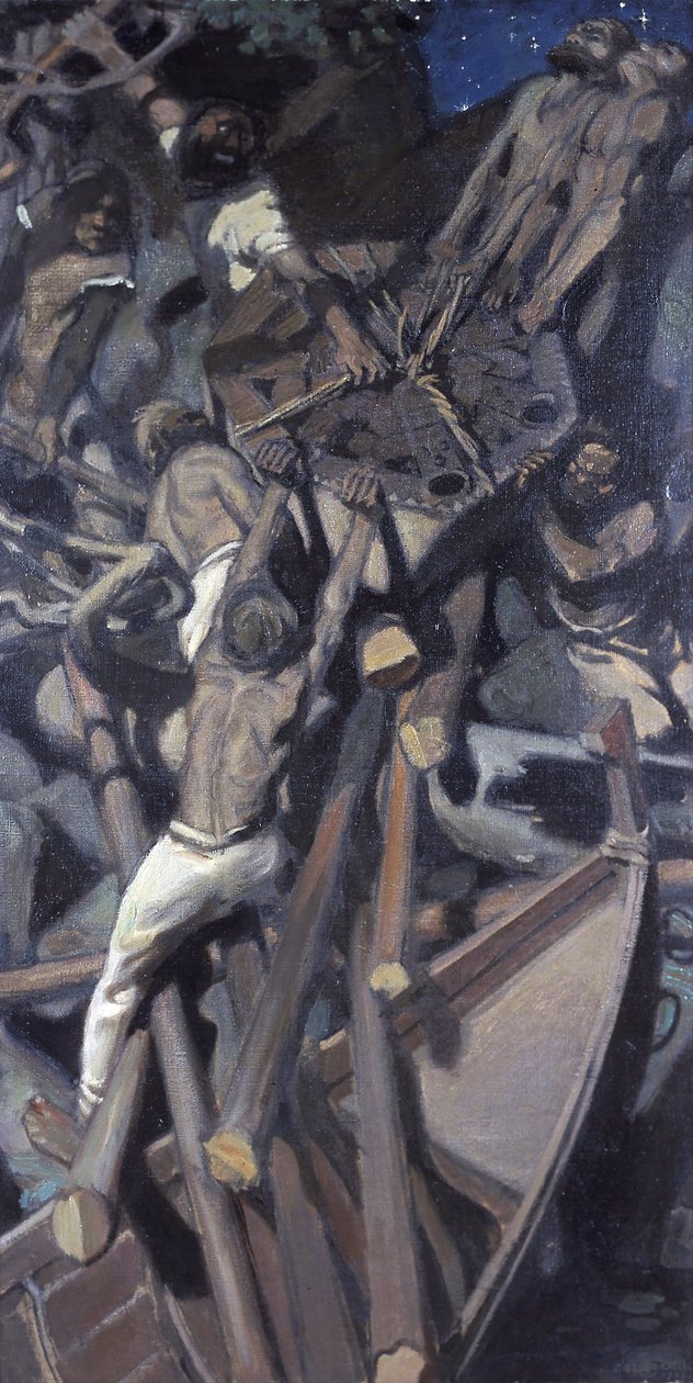 L'enlevement du Sampo - اختطاف سامبو - Akseli Gallen-Kallela (1865-1931). زيت على قماش بواسطة أكسيلي فالديمار جالن كاليلا