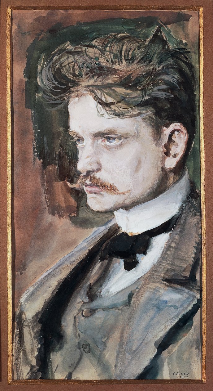 Portrait of Johan Christian Julius Sibelius, known as Jean Sibelius (Hameenlinna بواسطة أكسيلي فالديمار جالن كاليلا