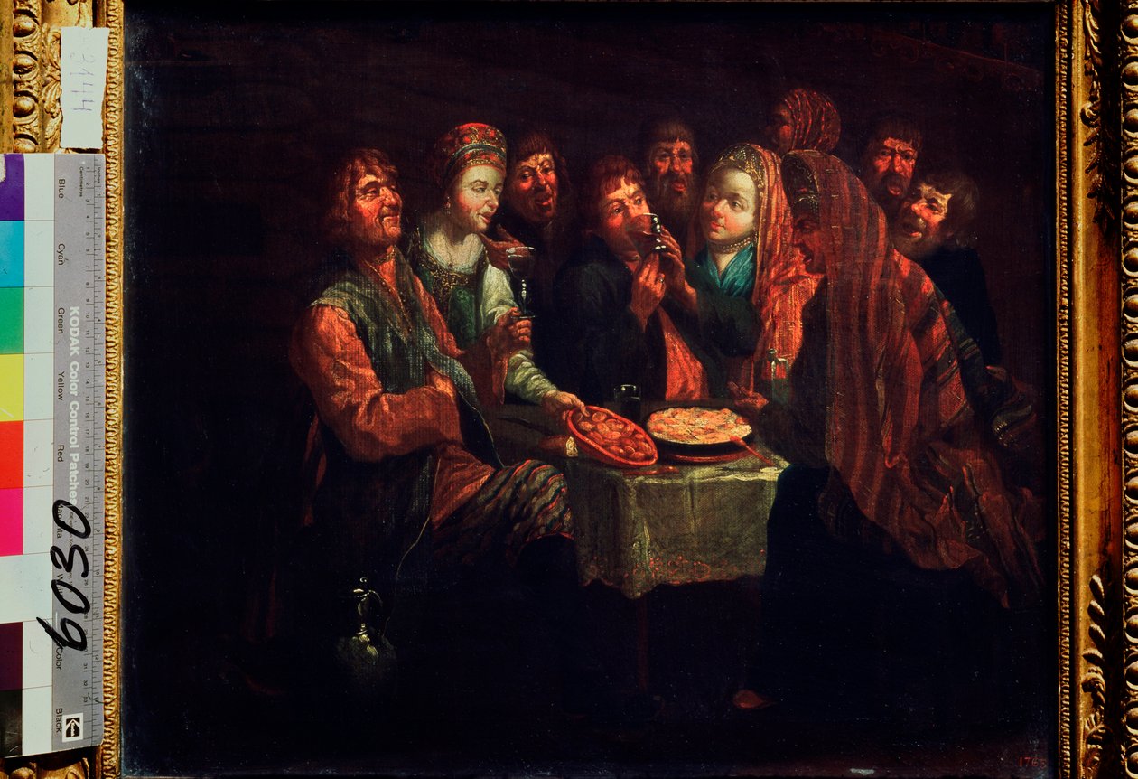 عيد الفلاحين - رسم لآل فيشنياكوف (النصف الأول من القرن الثامن عشر) ، زيوت على قماش ، الفن الروسي القرن الثامن عشر - المتحف الروسي الحكومي ، سانت بطرسبرغ بواسطة آل فيشنكوف