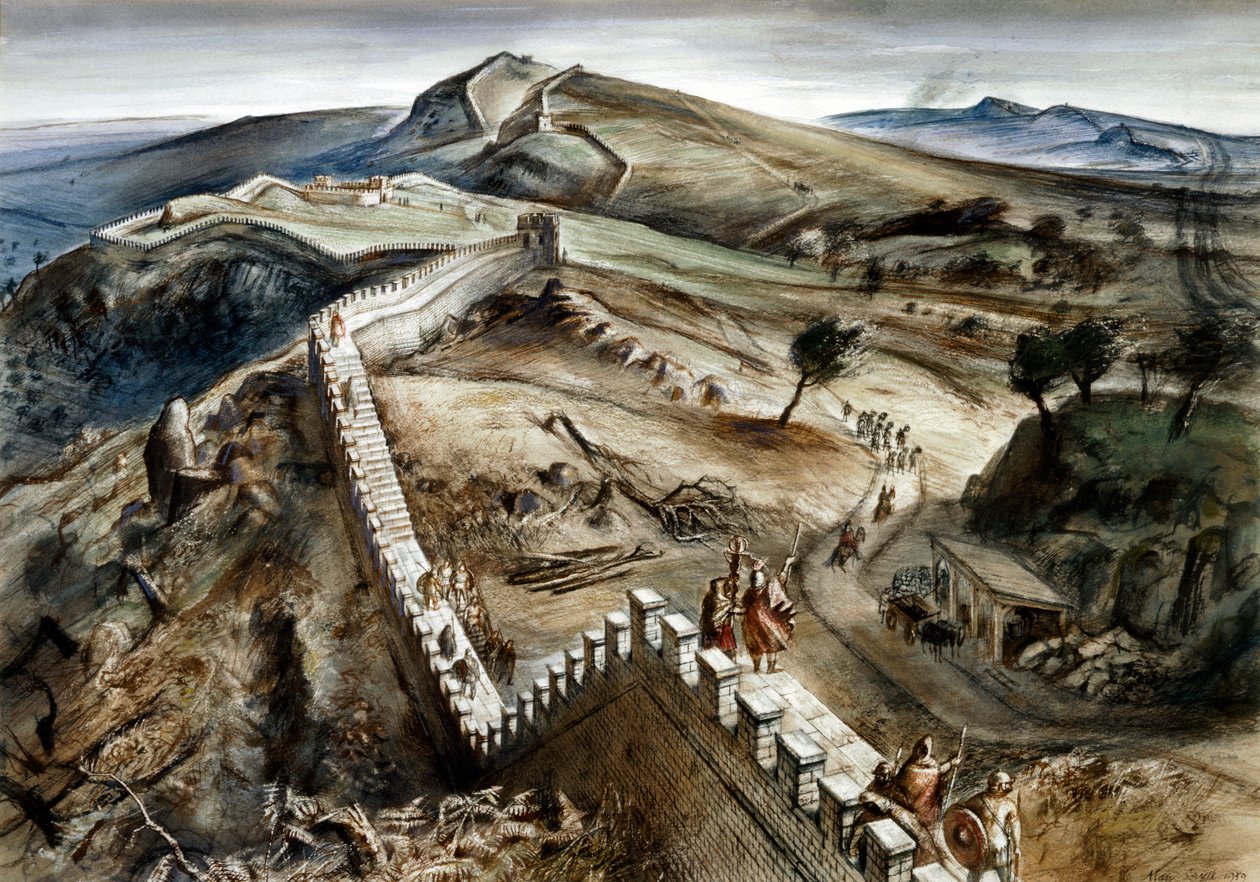 Walltown Crags ، جدار هادريان ، القرن الثاني ، ستينيات القرن العشرين بواسطة آلان إرنست سوريل