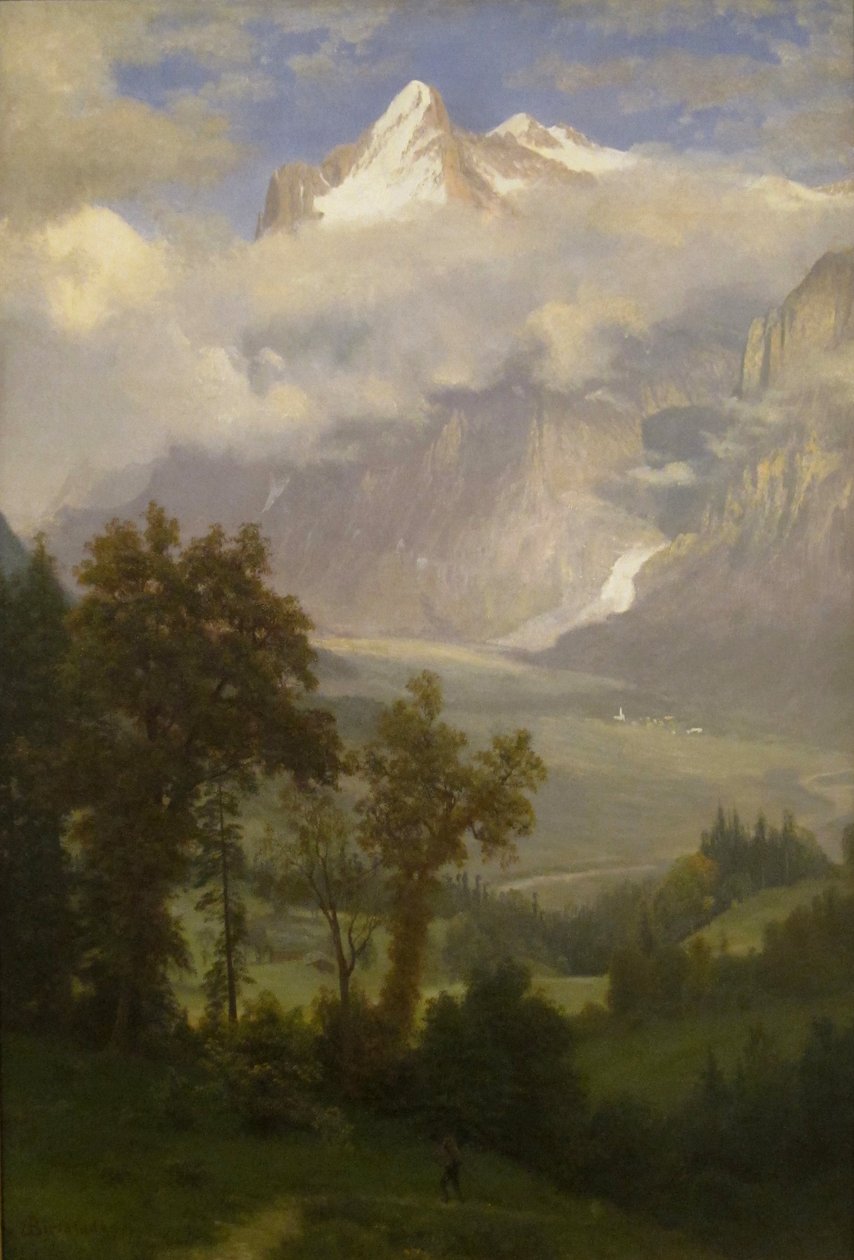 منظر ل Wetterhorn من وادي Grindelwald بواسطة ألبرت بيرشتات