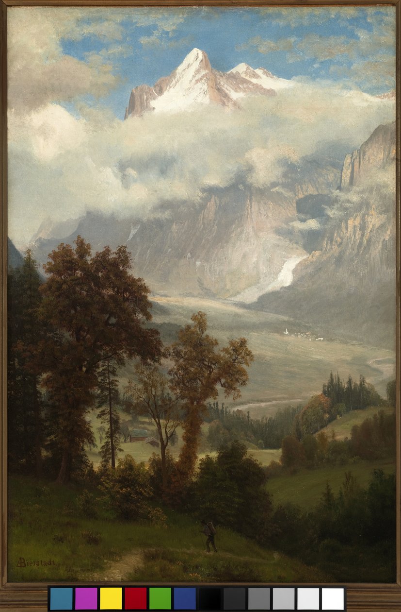منظر ل Wetterhorn من وادي Grindelwald بواسطة ألبرت بيرشتات