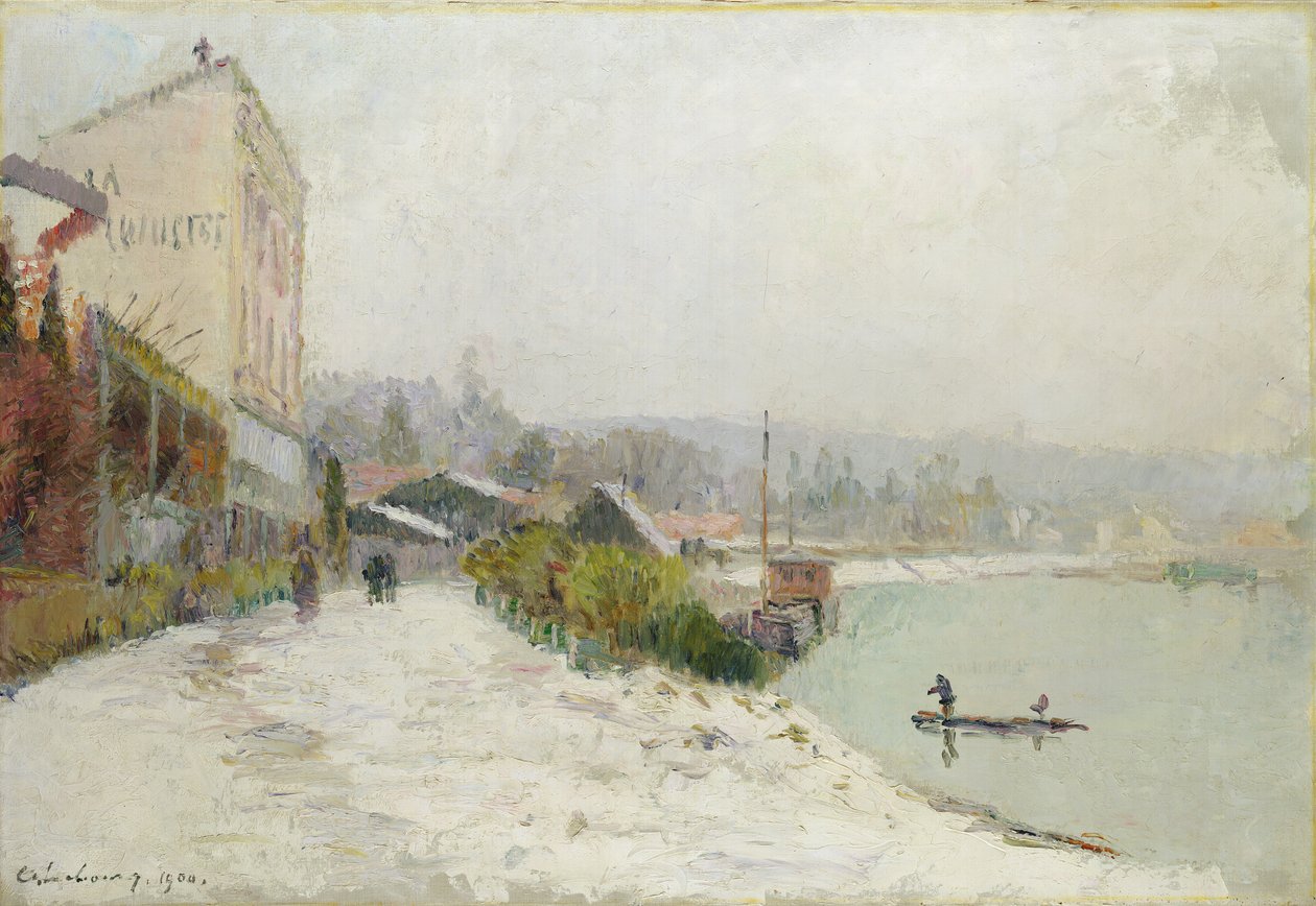 The Seine at Bas-Meudon ، وقت الثلج ، 1900 بواسطة ألبرت تشارلز ليبورغ