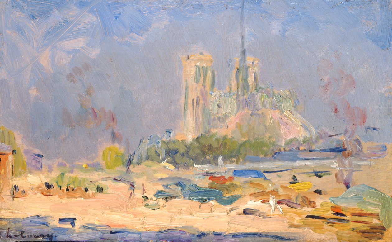 Quai de la Tournelle and Notre-Dame de Paris، 1884 بواسطة ألبرت تشارلز ليبورغ