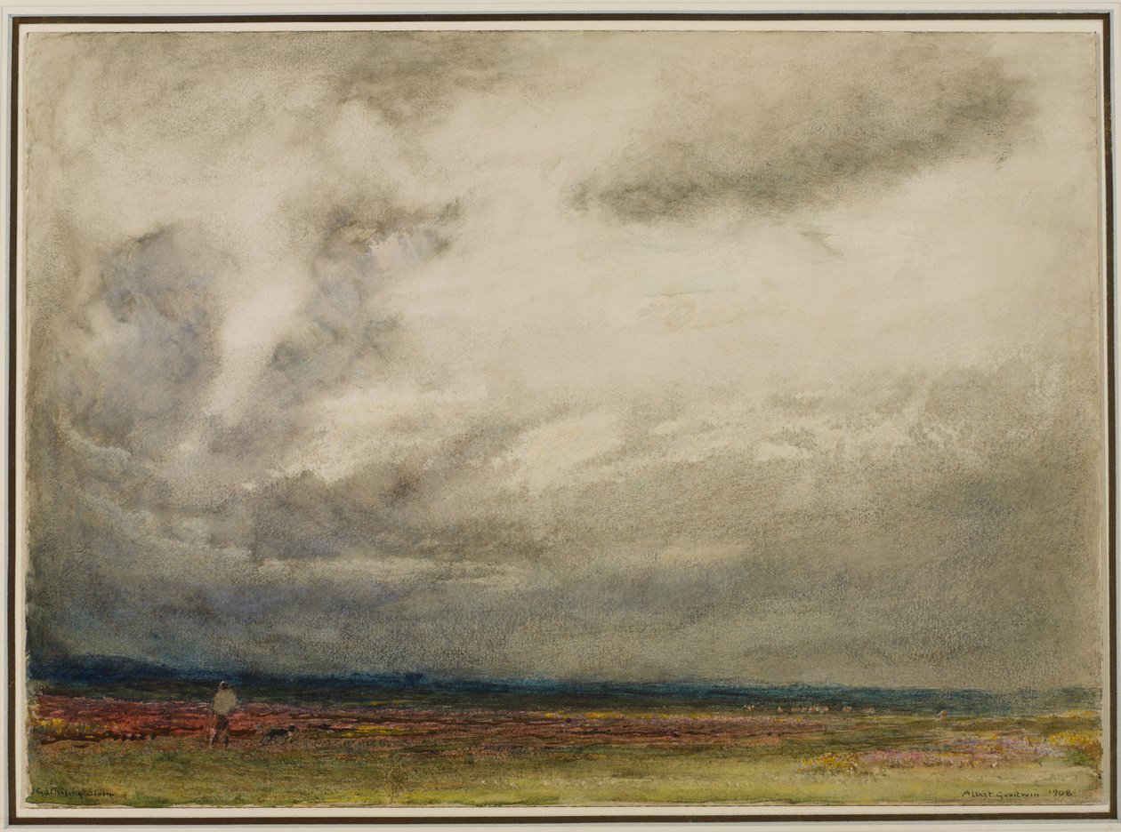 A Gathering Storm ، 1908 (مرحاض وجسم ملون على ورق) بواسطة ألبرت جودوين