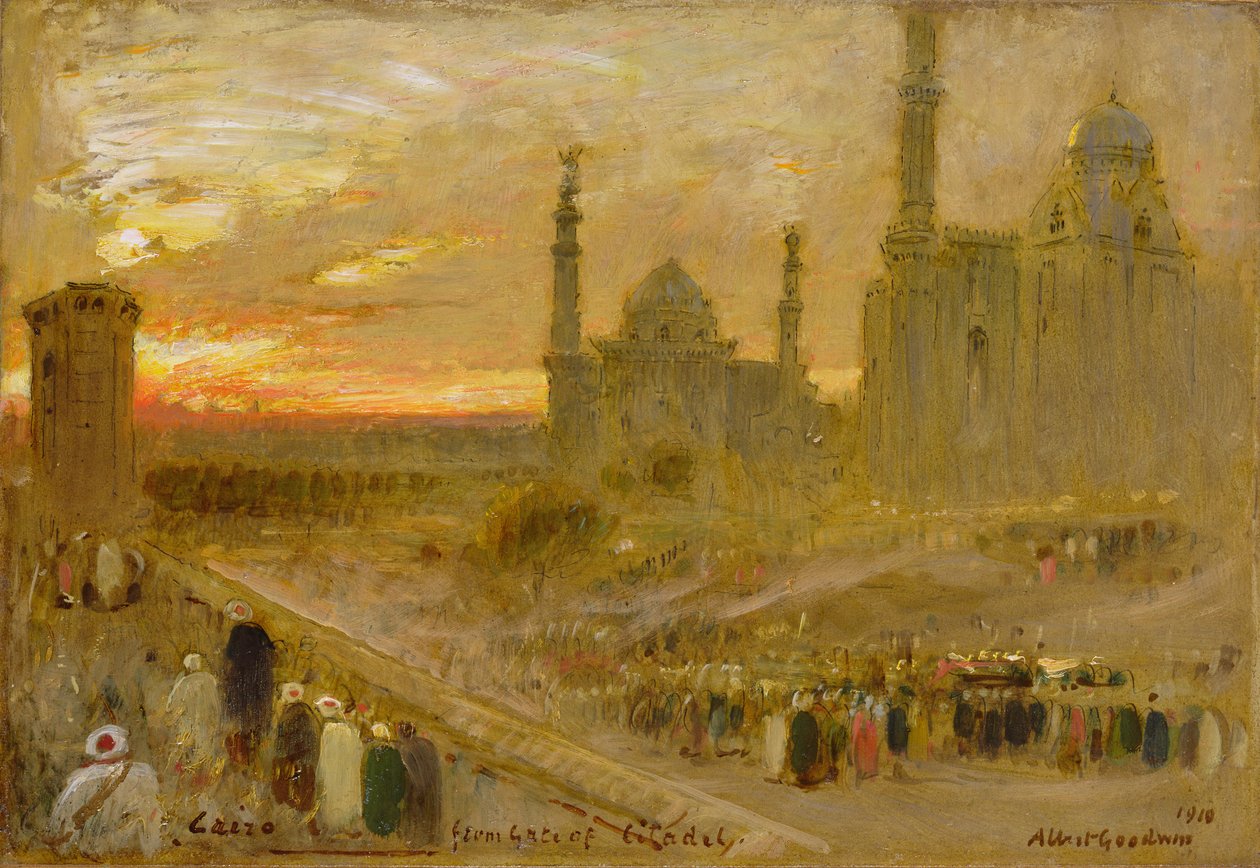 القاهرة من بوابة القلعة ، 1910 بواسطة ألبرت جودوين