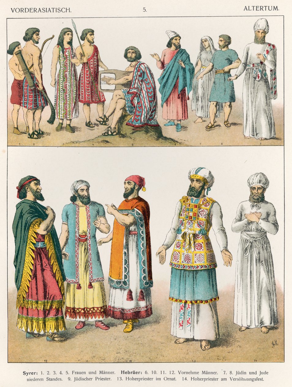 فستان آسيوي مبكر ، من "Trachten der Voelker" ، 1864 بواسطة ألبرت كريتشمر