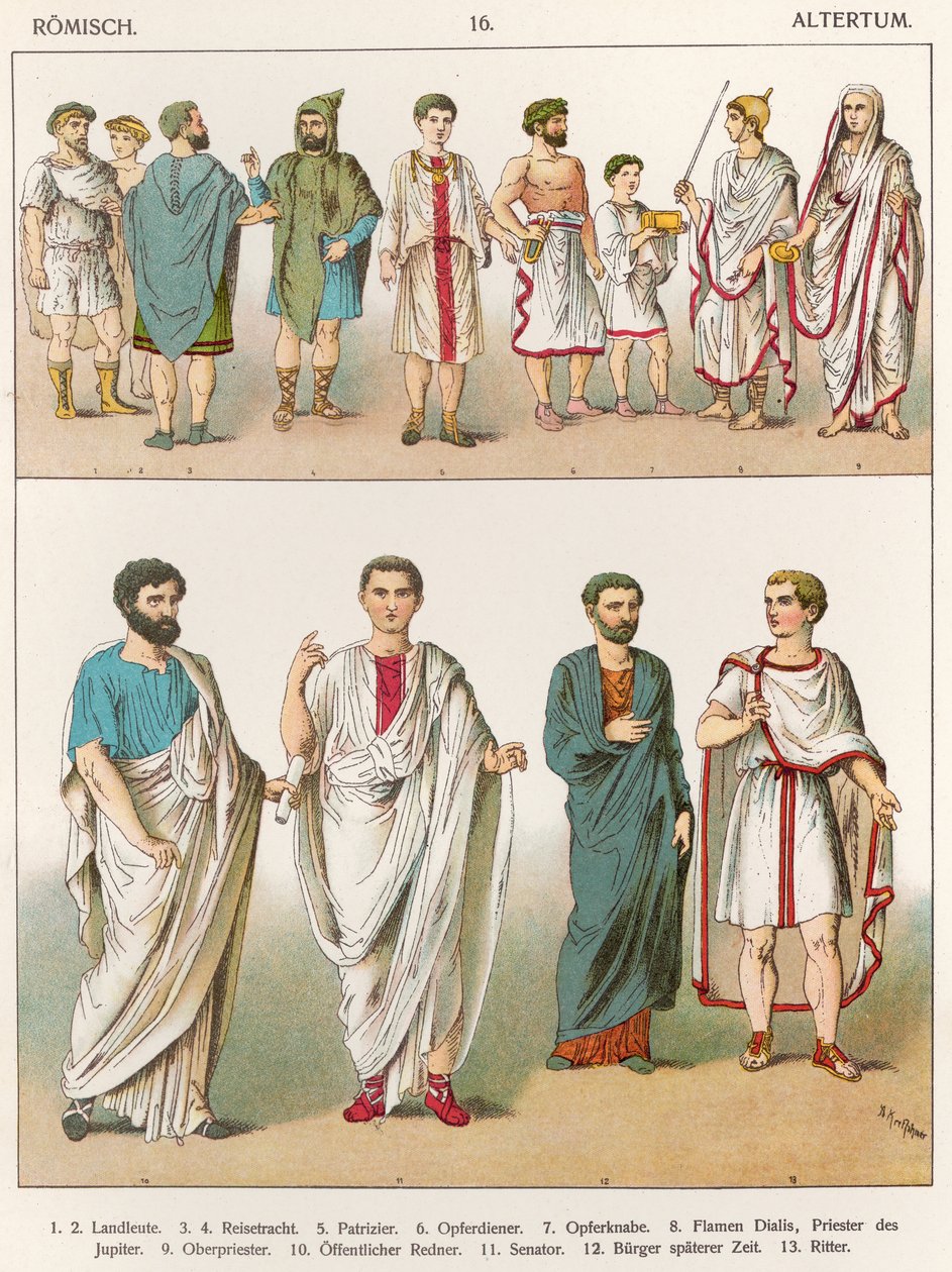 فستان روماني ، من "Trachten der Voelker" ، 1864 بواسطة ألبرت كريتشمر