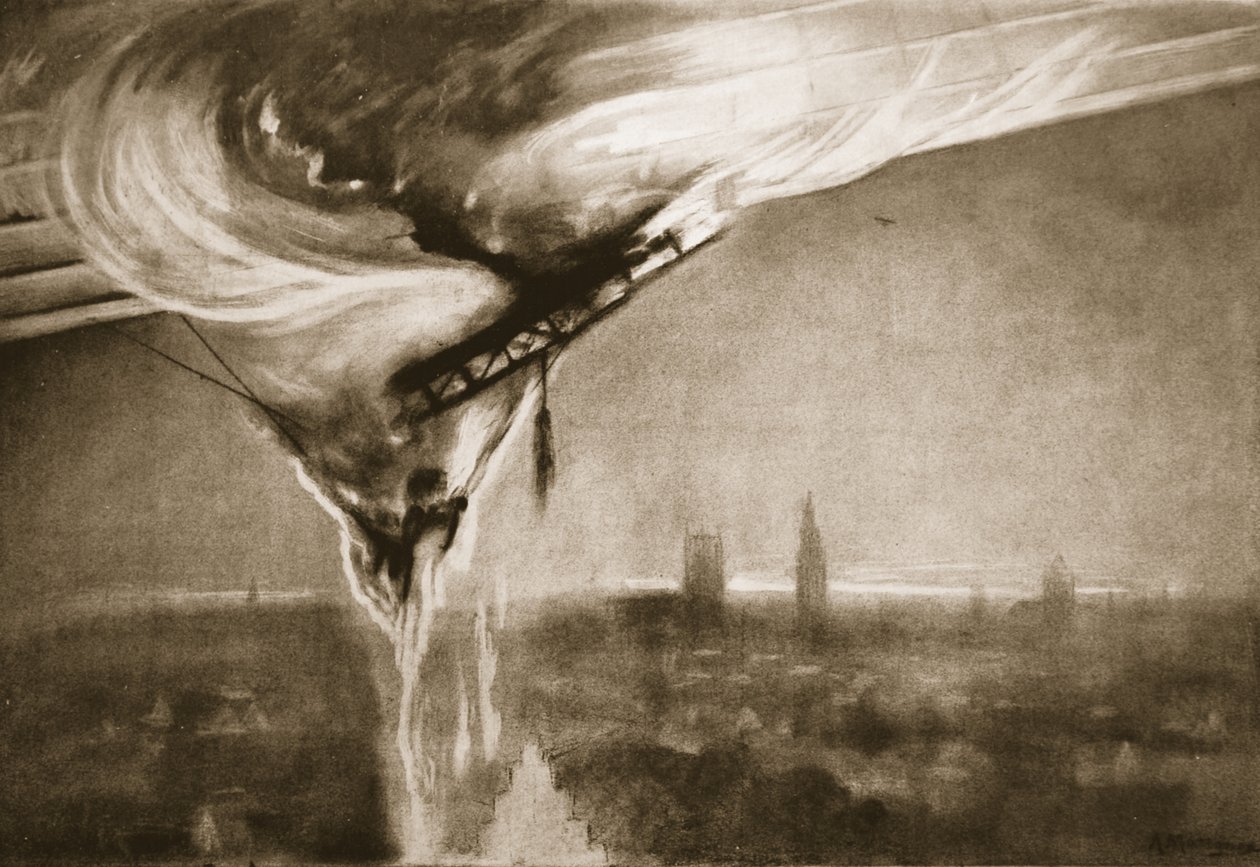 سقوط Zeppelins ، 1915 بواسطة ألبرت ماتينيون