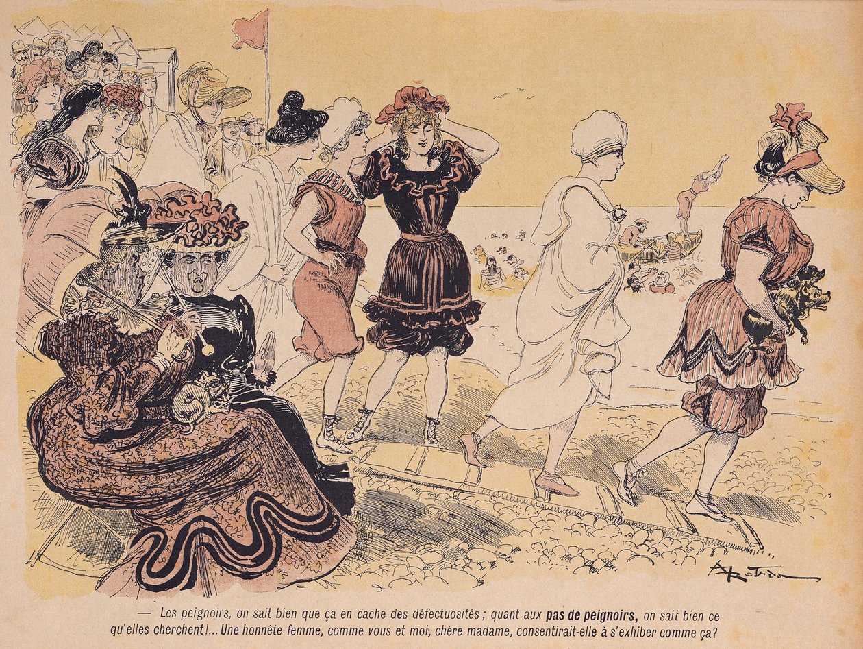 السباحون ، من L&39;Assiette au Beurre ، 30 أغسطس 1902 بواسطة ألبرت روبيدا
