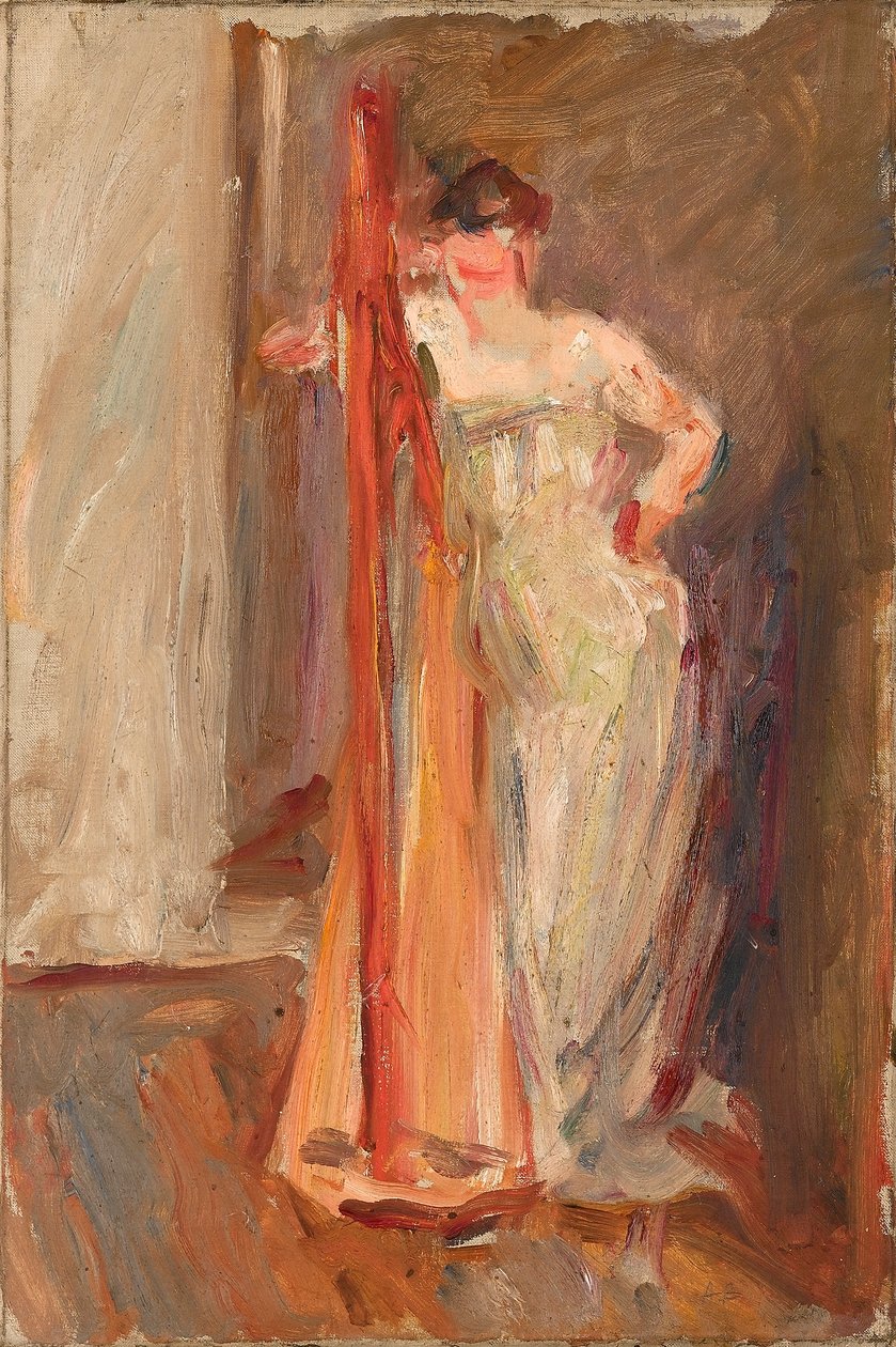 امرأة مع القيثارة - c.1905 بواسطة ألبرت دي بيلروش