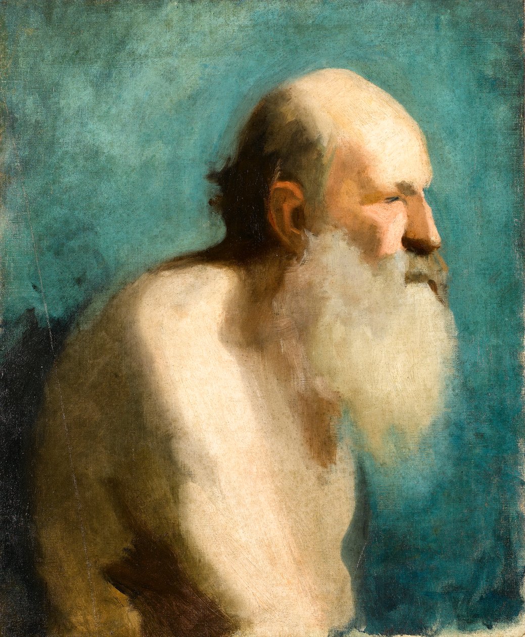 دراسة الملف الشخصي لرجل عجوز ، 1880 بواسطة ألبرت دي بيلروش