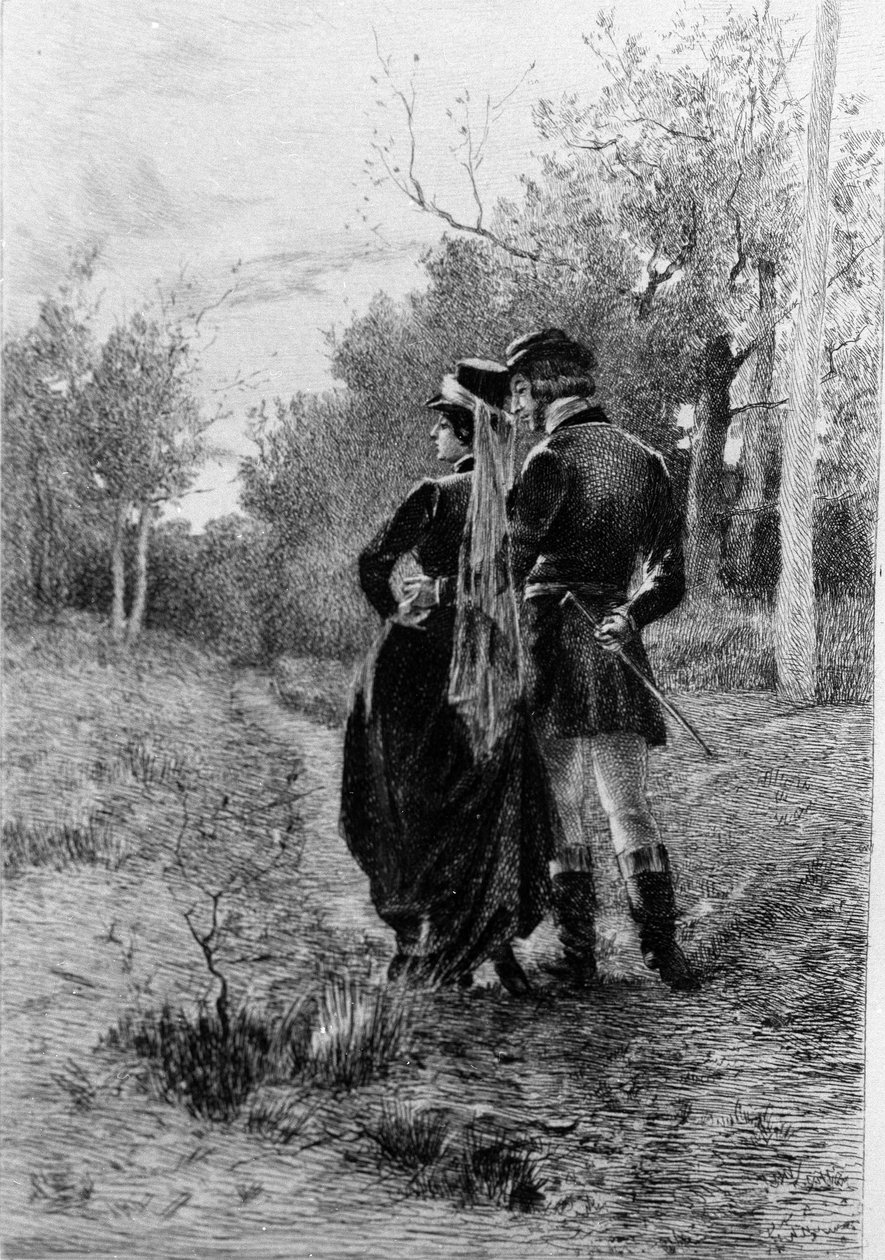 رسم توضيحي لرواية "مدام بوفاري" للكاتب جوستاف فلوبير (1821-1880). رسم لألبرت فوري (1854-1937). بواسطة ألبرت أوغست فوري