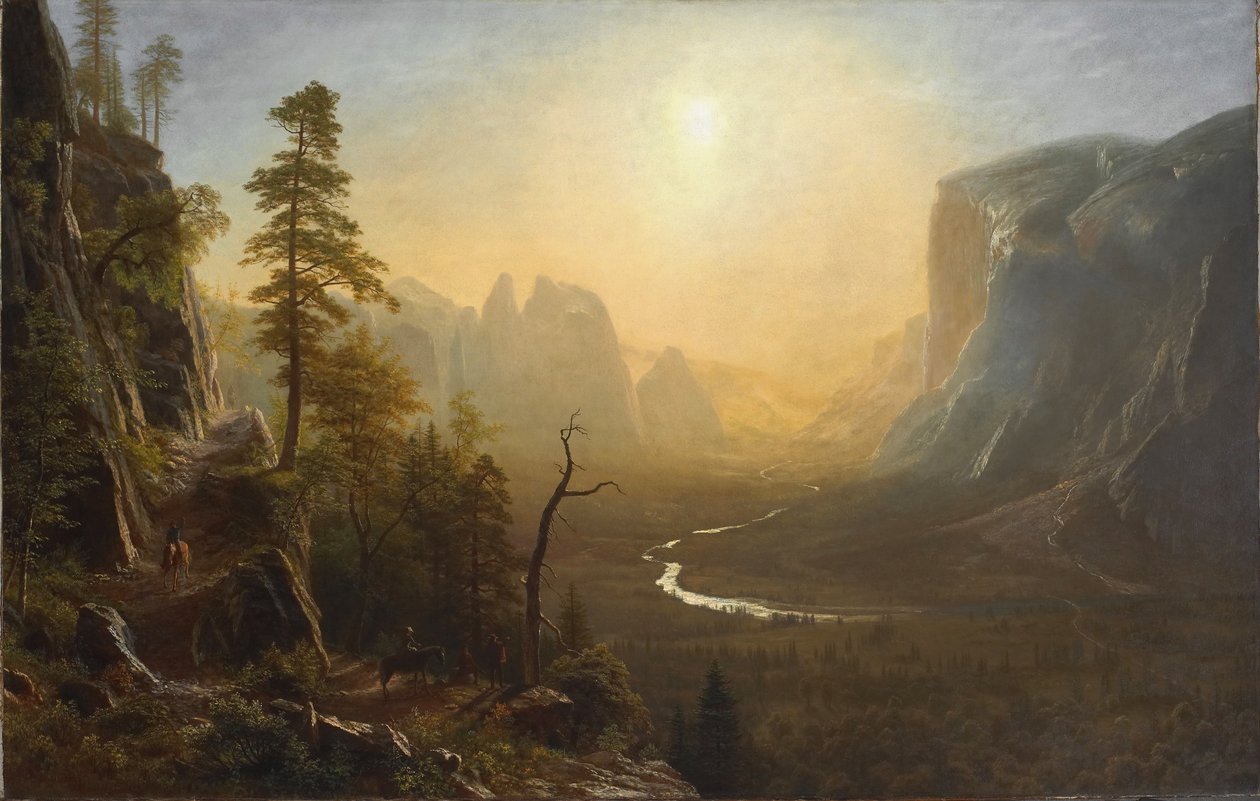 وادي يوسمايت ، مسار نهر جلاسير ، c.1873 بواسطة ألبرت بيرشتات